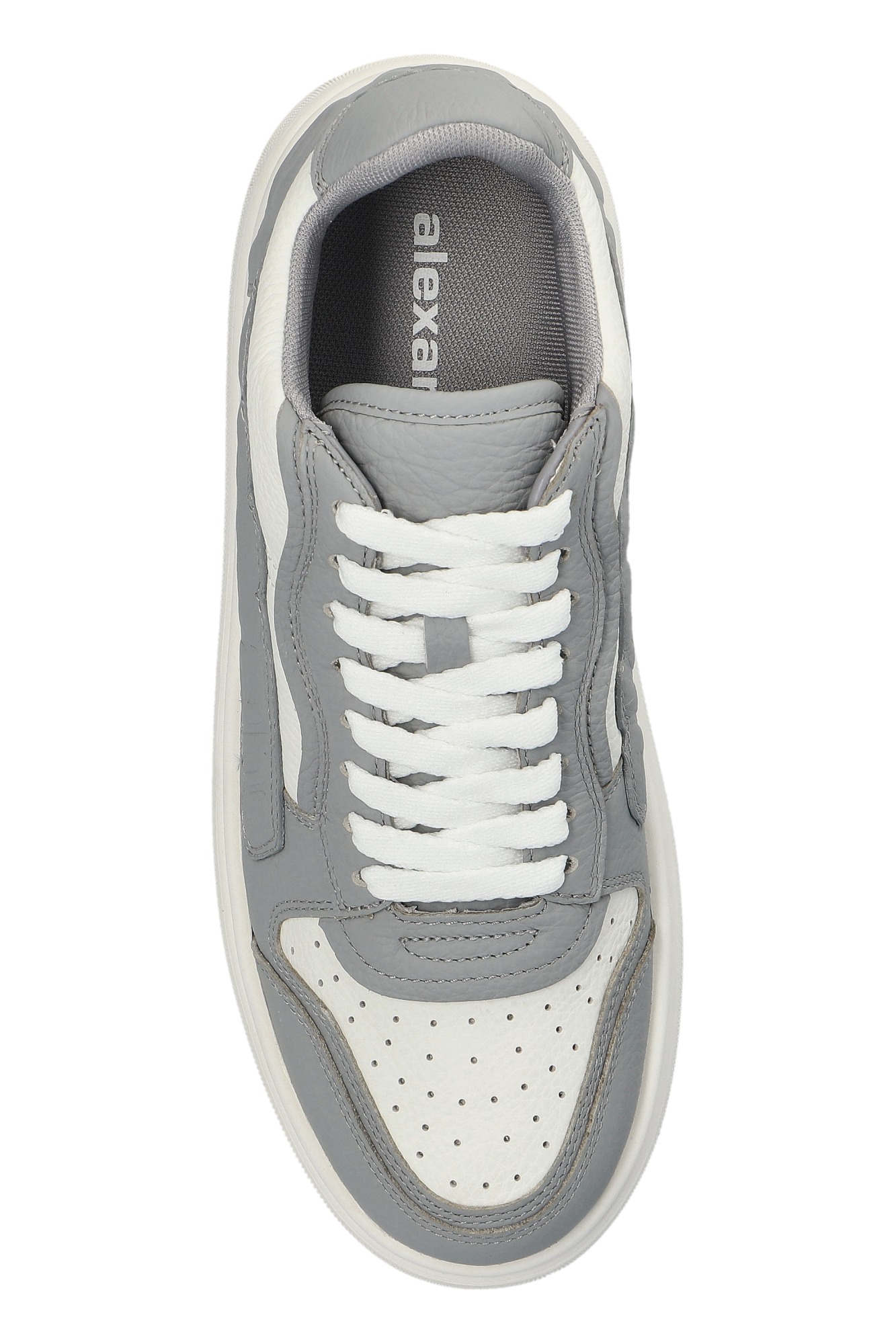 スニーカー Puff Sneakers - Alexander Wang - Leather - Grey Puff Pebble Sneaker in Leather in WHITE/GREY | alexanderwang®